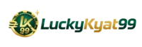 LuckyKyat99 casino logo with gold coin emblem and LuckyKyat99 text branding in green and gold